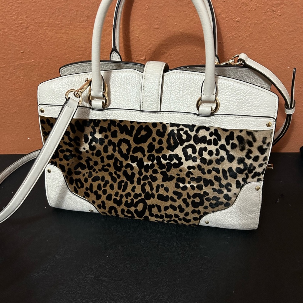 Coach Mercer 30 - custom Leopard Print Satchel with crossbody strap - Picture 4 of 9